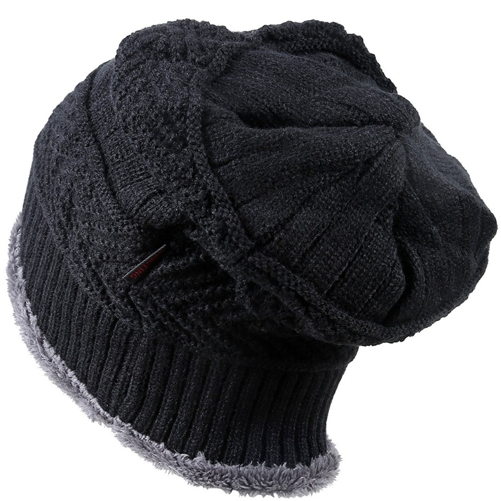 Winter Knit Skull Cap Woolen Slouchy Beanie Hat - Picture 2 of 8